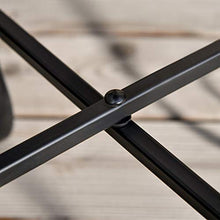 Outsunny Tavolino da Giardino, Tavolo da Esterno in Metallo Nero e Ceramica, Nero e Arancione Ф36 x 58cm