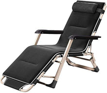 LMDH Sdraio Imbottito gravità Zero Lounge Chair Patio Pieghevole, Pausa Pranzo Esterna Portatile Singolo Siesta Bed Teslin 3D Cotone