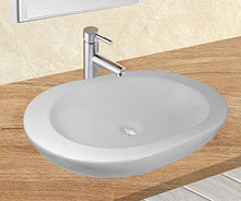 1 x lavabo in ceramica ovale grande lavabo in ceramica 59 cm L 42 cm B