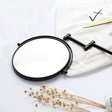 Trucco specchio con luci Specchio per il trucco Specchio cosmetico da 8 pollici Black Pieghevole Specchio da bagno Pieghevole 3x Specchio d'ingrandimento (Colore: nero Dimensione: 8 pollici 3x) per il