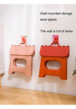 WYB Sgabello Pieghevole in plastica, Sgabello con Manico, Piccoli sgabelli Domestici, Sgabello da Pesca Portatile all'aperto, Forte capacità di Trasporto (Rosso)