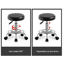 Sgabelli da Bar Rotanti, con 5 Carrucole Gli Sgabelli da Bar Modello Pulley Possono Essere Sollevati E Ruotati Cuscino in Spugne Ad Alta Concentrazione (Color : Black)
