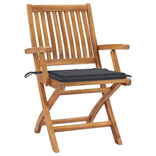 vidaXL Sedie da Giardino 2 pz con Cuscini Antracite Massello di Teak