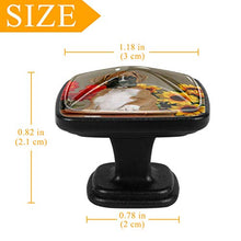 Cucciolo di boxer di fiori Pomelli per Porta Set di 4 Pomelli per Mobili Manopole per Cassetti Cucina Armadio Vetro