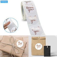 Adesivo di ringraziamento da 1,5 pollici, etichetta adesiva di ringraziamento in oro rosa da 500 pezzi, utilizzato per sacchetti di imballaggio, sigillatura di buste, piccole imprese, scatole regalo