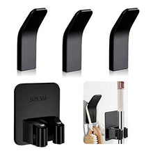 CVOZO Ganci per asciugamani senza foratura, 304 in acciaio inox, 3 ganci da parete e 1 porta scopa, ideale per bagno, bagno, cucina, ufficio, soggiorno, camera da letto