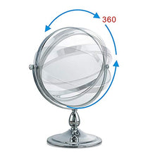 DIHAO Portatile Specchio Makeup/Specchio da Trucco/Specchio Cosmetico, Touch Screen 360° Girevole per Trucco Camera da Letto Rasatura e Viaggio, Cromato (24 * 14 * 30cm)