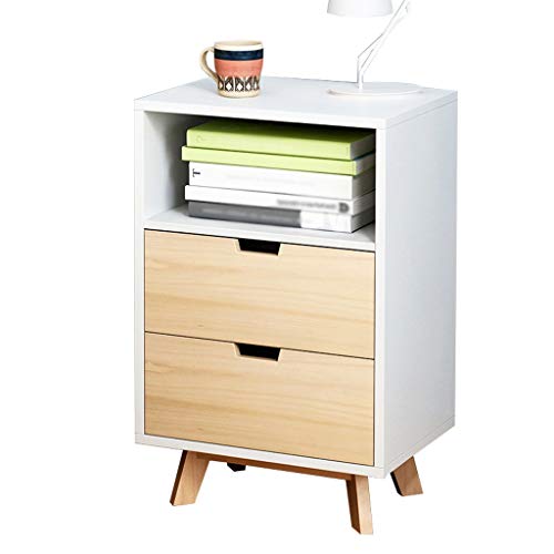 Comodini Decorazione Camera da Letto Addensare Legno Home Assembly Studio Solid Locker da Terra Corridoio Doppio pompaggio Soggiorno Storage Box MUMUJIN (Color : White)