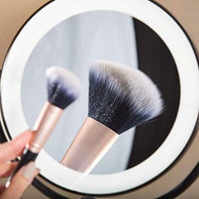 Specchio per Trucco da Parete, con luci e ingrandimento Specchio cosmetico Illuminato 8 Pollici Ingrandimento 1X / 10X con Pulsante On/off Specchio ingranditore bifacciale da Bagno Cromato