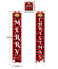 Fazeer Welcome Merry Christmas Santa Claus Banner Sign Outdoor Merry Christmas Sign Door Couplet Merry Christmas Sign for for House, Front Porch, Front Door, Window, Garden