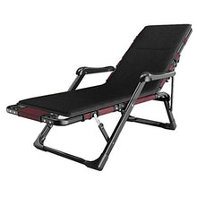 Lounger Poltrone reclinabili con Imbottitura e poggiapiedi per Giardino | Lettini da Giardino Pieghevoli Neri Lettino da Giardino per Il Tempo Libero (Max 160 kg