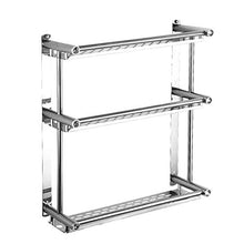 mensola doccia acciaio inox portaoggetti doccia senza foratura mensole bagno autoadesivo multifunzione salvaspazio per accessori da bagno da cucina-3 Tier 40x54,5x15 cm