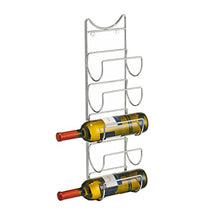 Zeller 27373 – Porta Bottiglie da Parete, 5 X Bottiglie, Metallo Cromato, ca. 15 x 10,5 x 61 cm