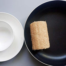 COJJ Strofinaccio, luffa, Spazzola da Cucina in luffa, lavastoviglie Naturale, luffa essiccata, mestolo d'Acqua, luffa, Spazzola in Rattan, pentola e Ciotola, Sacco di luffa