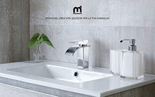 M Mehoom Rubinetto Bagno Cascata, Miscelatore Lavabo Bagno, Rubinetto lavabo, Valvola in Ceramica, per Acqua Calda e Fredda Disponibile, Finitura Cromata, Stile Moderno