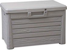Cassapanca da giardino con capacità di 120 litri, richiudibile, in plastica, misura S, 73 x 50,5 x 46,5 cm