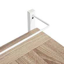 Homy Casa tavolo pieghevole oblungo da parete, realizzato in legno, ideale per colazione e cena, con sgabello pieghevole incluso, color faggio