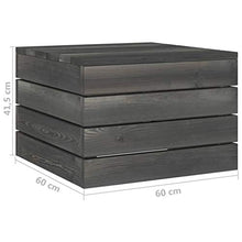 FAMIROSA Tavoli da Giardino in Pallet 2 pz in Pino Massello Grigio Scuro