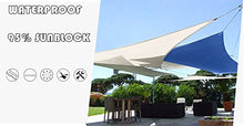 Ommda Tenda a Vela Triangolare da Esterno Tenda a Vela Parasole Antipioggia 95% Protezione Solare Anti UV per Balcone Patio di Oxford Beige 5x5x5m