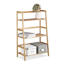 Relaxdays Scaffale Libreria in bambù, HLP: 91 x 51 x 32 cm, 3 Ripiani Portaoggetti, Mobile per Camera, Salotto, Naturale, Legno, Marrone Chiaro, 1