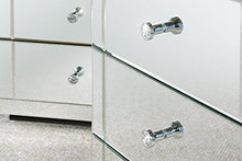 My-Furniture - Lucia - Comodino a Specchio in Vetro temprato e a 3 cassetti - Serie Chelsea