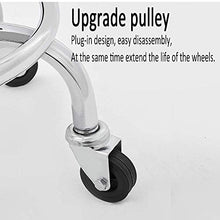 Sgabello da Massaggio con Pulegge Altezza Regolabile 74-87 Cm Sgabello Sgabelli Rotazione di 360 Gradi per Salone Bellezza Tatuaggio Parrucchiere Dentista,Nero,Ironwheel