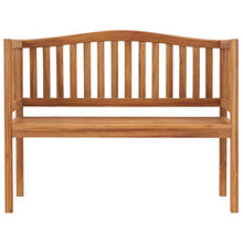 Festnight Panca da Giardino a 2 Posti in Legno Massello di Teak 120 cm Panca con Schienale e Braccioli Divanetto da Giardino per Esterno in Legno