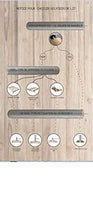 Wood Select - Piede cilindrico, 15 cm, smaltato, sezione 6 cm (asta grossa filettata M10)