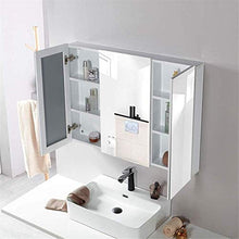 CDFCB Combinazione di armadietti da Bagno Combinazione di armadietti per lavabo semplici con specchietti da Bagno (Colore: Nero Dimensioni: 50x60x48cm)