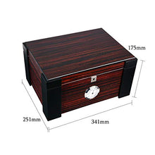 XZJJZ Cigar Box con Metal umidificatore Legno di Cedro Cigar con Digital Metallo igrometro Grande capacità Cigar Humidor