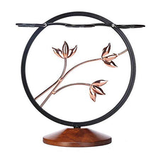 JIUJIA Porta Bicchiere da Vino in Legno, Porta Bicchiere Capovolto Appeso, Portabicchieri 8, Contenitore Effetto Rovere, Regalo per Amante del Vino, Altezza 28,5 Cm