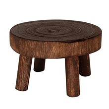 Sgabello per piante in legno, sgabello per fiori, sgabello in legno naturale, supporto decorativo per vasi di fiori, stile rustico, tavolino da caffè, sgabello per fiori, sgabello di base (marrone, L)
