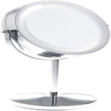 YXZQ Specchio per Il Trucco, ingrandimento 5X - Specchio da Bagno Illuminato da 7 Pollici per Specchio da Barba Specchio per Trucco - Specchio bifacciale, ingrandimento nominale + 5 Volte, ingran