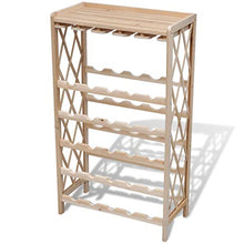 vidaXL Legno Abete Bottigliera per 25 Bottiglie Mobile Portavini Cantinetta