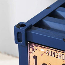 H-CAR Cassettiera Camera da Letto Comodino Industriale Retro 3 cassetti Armadio Organizer in Metallo unità di stoccaggio per Bagno Soggiorno