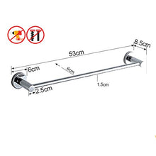 Porta Asciugamani A Parete ， SUS 304 In Acciaio Inossidabile, Senza Trapano, Porta Asciugamani Singolo For Bagno, 33 Cm, 43 Cm (Size : 53cm)