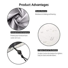 JYSSH Fodere per Mobili da Giardino Copridivano da Esterno Resistente con Coulisse Tavoli da Patio Rettangolari Coperture di Protezione per Sedie Argento,200 * 160 * 80cm