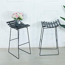 LXYPLM Sgabello Sedie Bar Barstools Contro Il Tempo Libero Bar Sedie Sedile, Nordic Ferro battuto semplici creativi Alti sgabelli for Pub Cafe Arredo Bar Cucina (Color : Black)