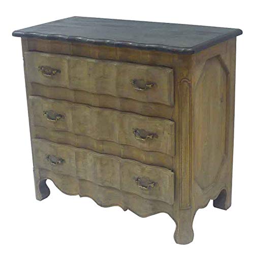 Q and Q - Cassettiera a 3 cassetti, in rovere naturale, 90 x 45 x 80 cm