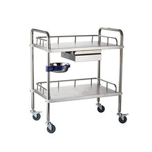 Carrello Medico Veicolo Chirurgico Medico in Acciaio Inossidabile/Veicolo Cambiante per Veicoli/Doppio Strato con Veicolo Utilitario per Auto di Bellezza con Cassetto