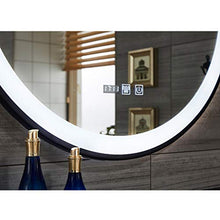 Specchio Lampada A Prova di Esplosione Antinebbia con Cornice in Ferro Battuto A LED, Specchio Cosmetico per Il Bagno Nordic Smart, Specchio Cosmetico Rotondo Sospeso per Lavabo