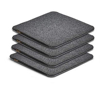 Amare Cuscino in feltro, 40 x 40 cm, set da 4 pezzi, grigio scuro/grigio chiaro, 40 x 40 cm