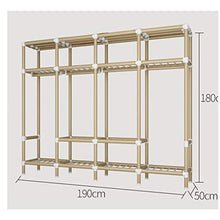 JJZXT Staccabile Armadio Steel Frame Addensare Bold Doppio Pieghevole Completa Hanging Tessuto Semplice Bagagli Economia Cloth Armadio