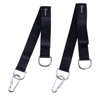 EKKONG Cinghie Amaca, Pesanti Extra Lungo Kit di Sospensione Leggero Portatile Non Elastiche Cinghie di Nylon appesi Campeggio Cinghie Albero Poliestere amache, 150 cm*5 cm Max 550 kg(Nero)