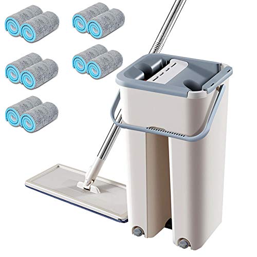 SSAYY Spray Mop Mop per La Pulizia Magica Mop in Microfibra per Pulizia A Mano Libera con Secchio Mop per Spremitura A Spruzzo Strumenti per La Pulizia del Pavimento della Cucina di Casa