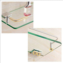 YF-SURINA Mensola portaoggetti da bagno in vetro temperato in acciaio inossidabile Mensola portaoggetti da appendere Staffa per montaggio a parete Yueb Hbv,45 cm,45 cm