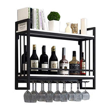 ZRCWW Moderna Bottiglia di Vino Rack Parete Metallo attaccatura del Supporto del Calice del Vino, 2-Tiers Bianco Legno Mensola Hanging Vino Calici Calici Hanger (Size : 60×20×61cm)