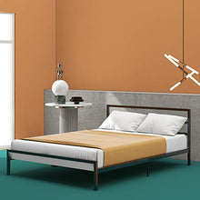 WGYDREAM Letto Base Solida della Rete Letto Singolo in Metallo Struttura del Letto Nera con Testiera Facile da Montare per Adulti Bambini Bambini, 140 X 200 Cm