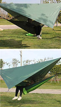 Amaca da Campeggio con Zanzariera E Cinghie A Pioggia Tela E Cinghie Ad Albero 200KG capacità di Carico 290 X 140 Cm Nylon Double Hammock Leggero
