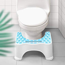 AJH Sgabello per Bambini Sgabello per WC Sgabello in plastica Sgabello per Lavaggio Bagno Cuscino per WC Poggiapiedi Sgabello Antiscivolo (Blu 47 * 35,3 * 21 cm)